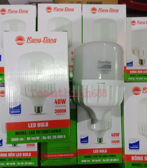 Bóng đèn Led trụ Rạng Đông chíp Led Samsung ánh sáng vàng + trắng