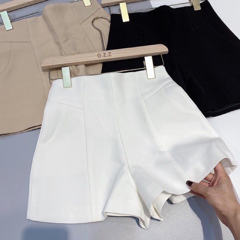 QUẦN SHORT CẠP CAO KHOÁ KÉO