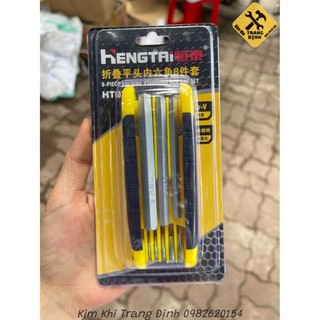 Bộ lục giác gập đa năng cầm tay 8 chi tiết Hengtai cao cấp
