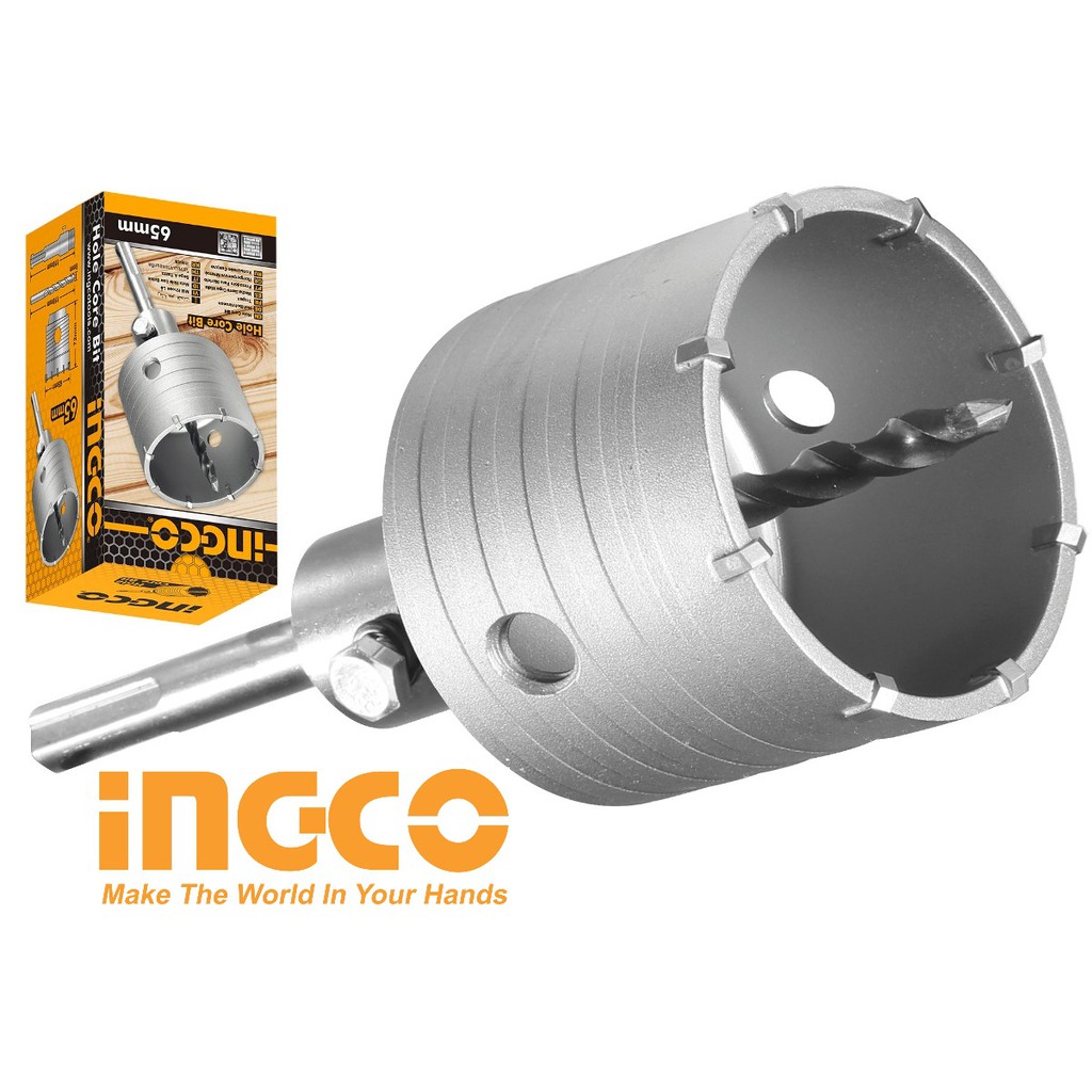 INGCO Mũi khoan tường bê tông khoét lỗ 65mm 30mm Hole Core Bit HCB0651 TAC430651