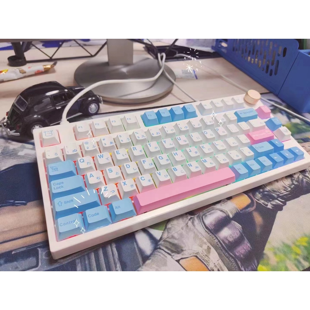 140 Nắp bàn phím PBT công nghệ thăng hoa cho bàn phím cơ Cherry Profile 61/87/104/108/84/64/98/96