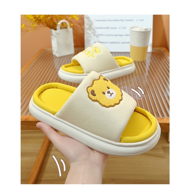 Dép Đi Trong Nhà Họa Tiết Gấu Dễ Thương Phong Cách Mùa Hè Cá Tính