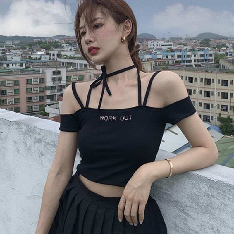 Áo Thun Lửng Ngắn Tay Phong Cách Trẻ Trung Quyến Rũ Dành Cho Nữ
