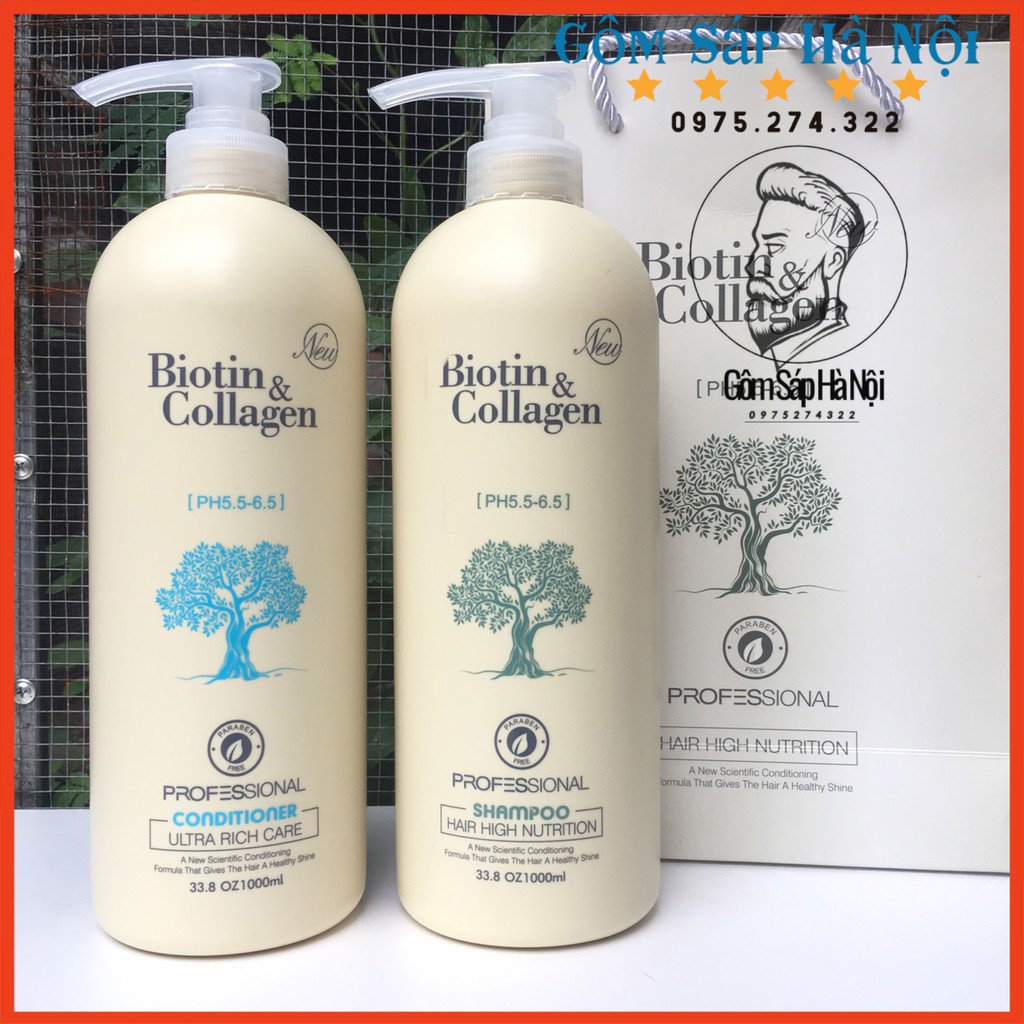 [ Chuẩn Chính Hãng ] Dầu Gội - Xả  Biotin Collagen Trắng Chuyên Phục Hồi Tóc Khô Xơ, Hư Tổn,Gẫy Rụng