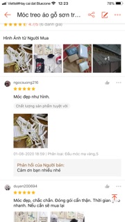 Móc treo áo gỗ Trắng Cao Cấp ( 10 chiếc )