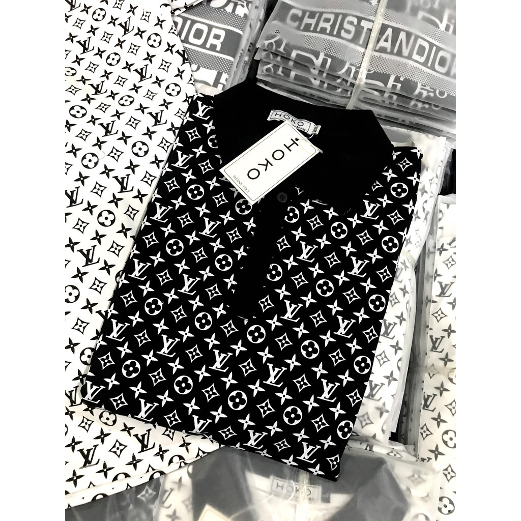 Áo thun nam nữ POLO vải cá sấu cotton cao cấp ngắn tay in hoa vặn siêu Hot - TT27 | BigBuy360 - bigbuy360.vn