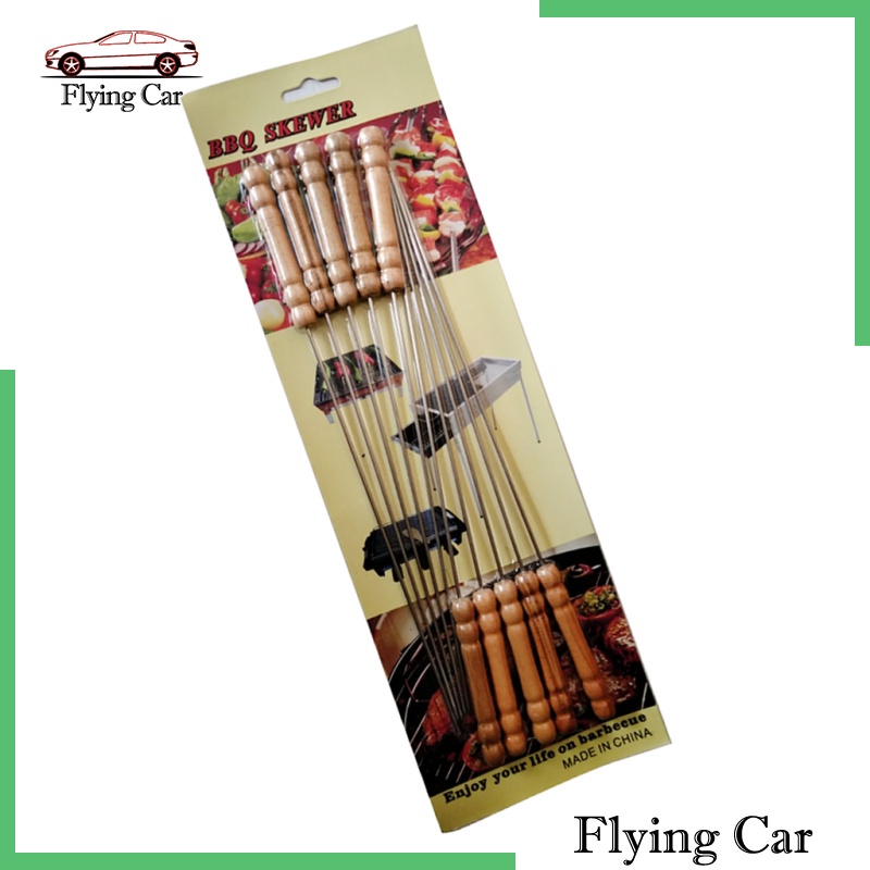 Set 12 xiên nướng BBQ cán gỗ