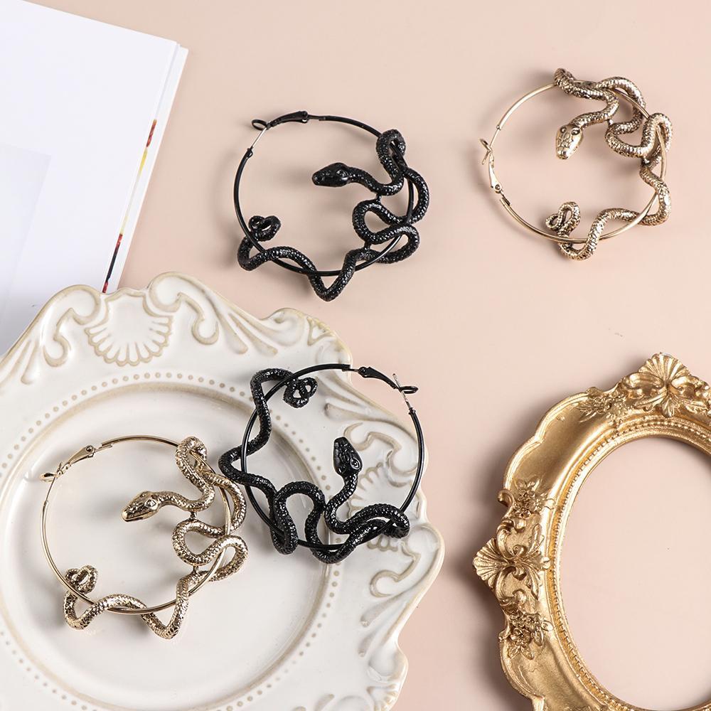 Bông Tai Hình Rắn Thời Trang Gothic