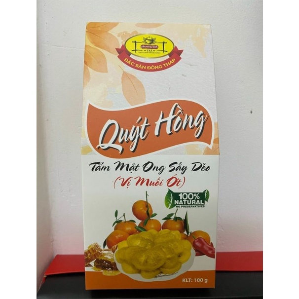 Quýt Hồng Tẩm Mật Ong Sấy Dẻo  100% Natural
