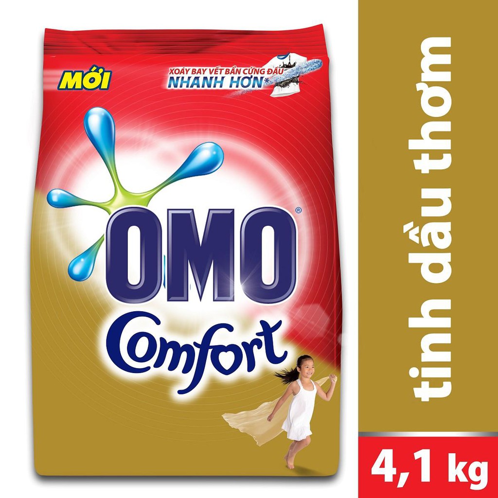Bột Giặt Omo Comfort Tinh Dầu Thơm Gói 4.1KG