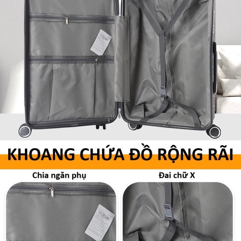 Vali nhựa PP 100% Cao Cấp- Chống vỡ tuyệt đối