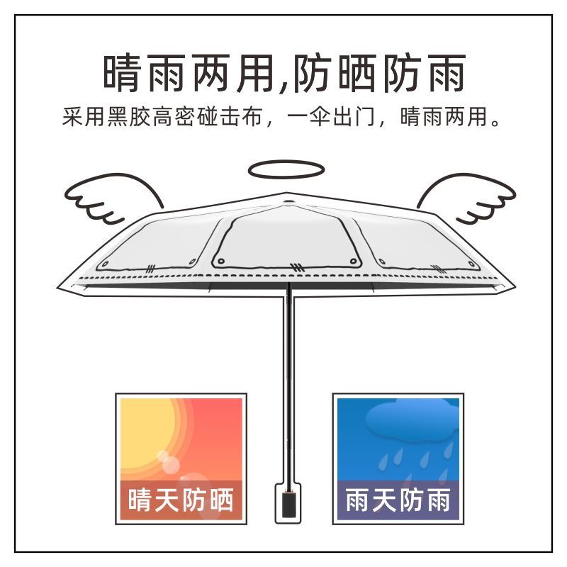 Dù Gấp Tự Động Chống Tia UV Họa Tiết Hoạt Hình Dễ Thương