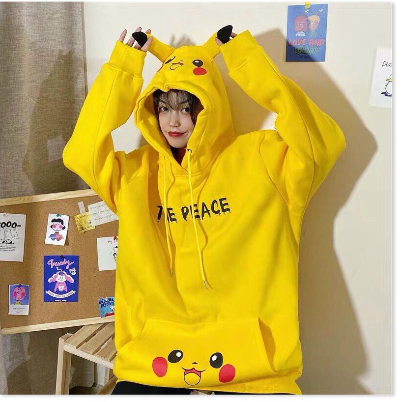ÁO HOODIES PIKACHU NỮ SIÊU XINH SIÊU ĐÁNG YÊU FROM TO Y HÌNH  THỜI TRANG KME.STORE