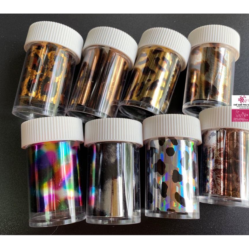 Foil Da Báo - Dán Trang Trí Móng Với Nhiều Màu Sắc Đẹp - Lẻ 1 Hộp