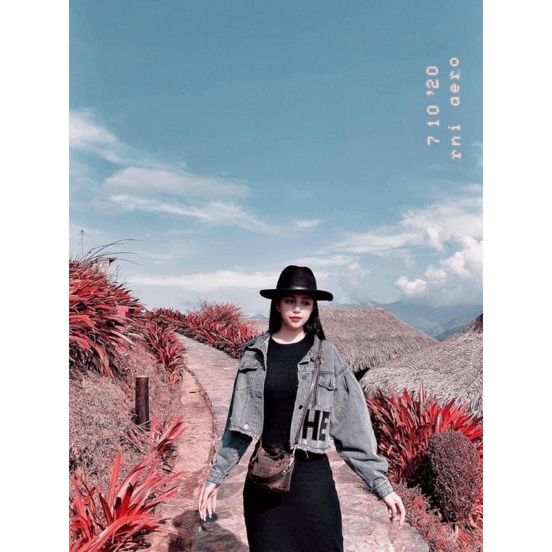 Túi xách nữ đeo chéo hoạ tiết FF màu nâu hàng cao cấp fullbox có hộp