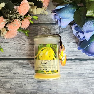 Nến thơm ngọc lan ECOLIFE tặng miếng dán chắn sóng - Con Cú (Jar Candles Ylang)