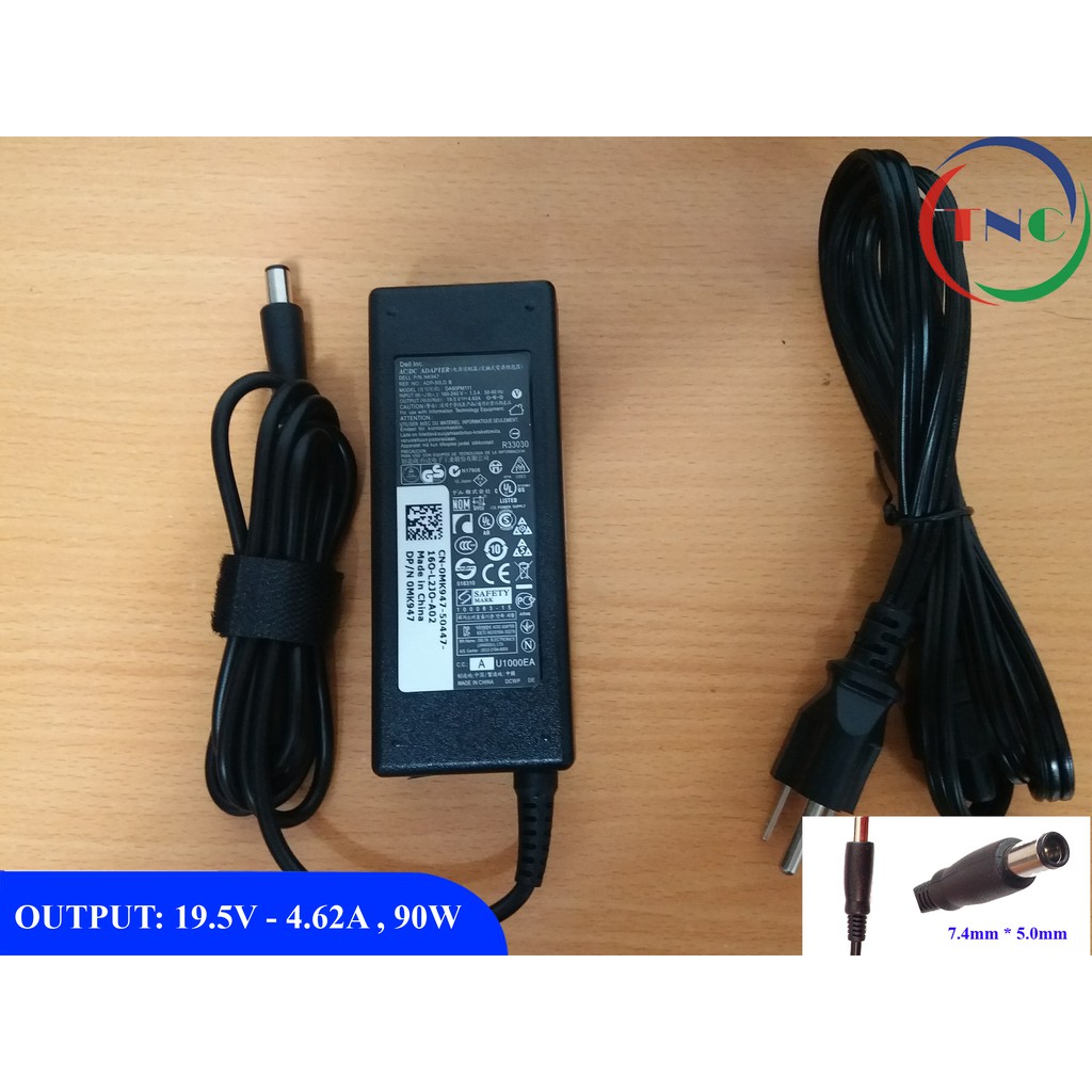 Sạc Laptop Dell 19.5V 4.62A (90w) Chân Kim To E6420 E6520 3442 3443 3543 (Adapter Dell 19.5V - 4.62A 90w)