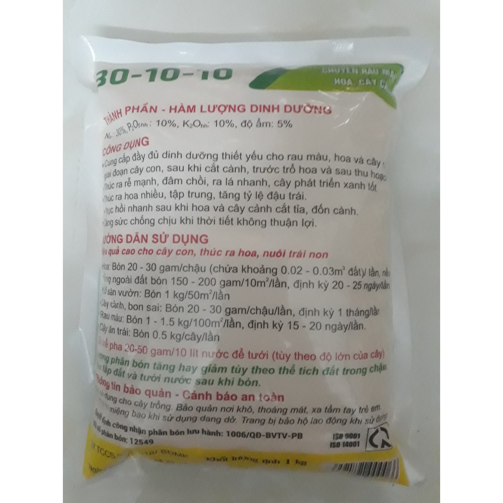 Phân bón đầu trâu MK NPK 30-10-10 cao cấp nảy chồi tăng trưởng mạnh DTDN06 | Vạn Tín Store
