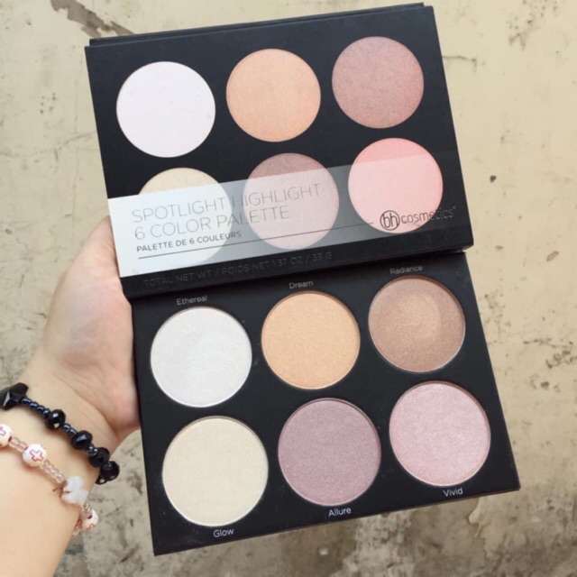 BẢNG PHẤN BẮT SÁNG + TẠO KHỐI BH COSMETICS SPOTLIGHT HIGHLIGHT 6 COLOR PALETTE.