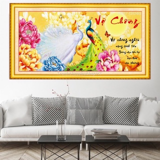 Tranh đính đá vợ chồng chưa đính vs055