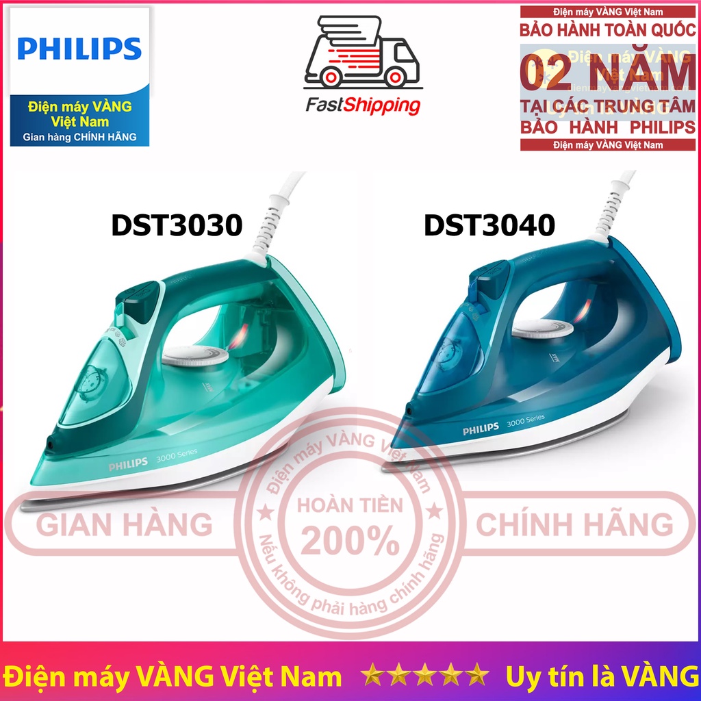 Bàn ủi hơi nước Philips DST3030 DST3040 thay thế cho Philips GC2992 GC2990 GC2998