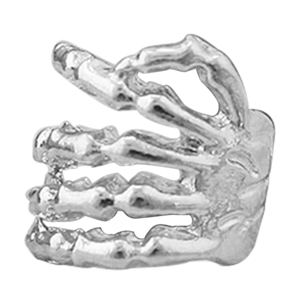 Khuyên vành tai hợp kim hình bàn tay xương cá tính dành cho nam và nữ