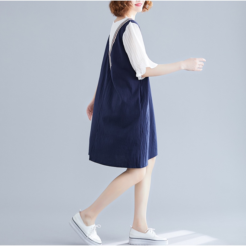 A232 Đầm bigsize freesize thời trang từ 50-100kg phối màu trẻ trung chất liệu mát
