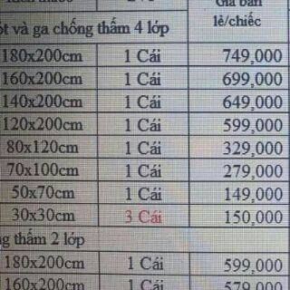 70x100cm Tấm lót chống thấm /-heart  Miếng lót chống thấm - Lót mông chống thấm 4 lớp Vietmat
