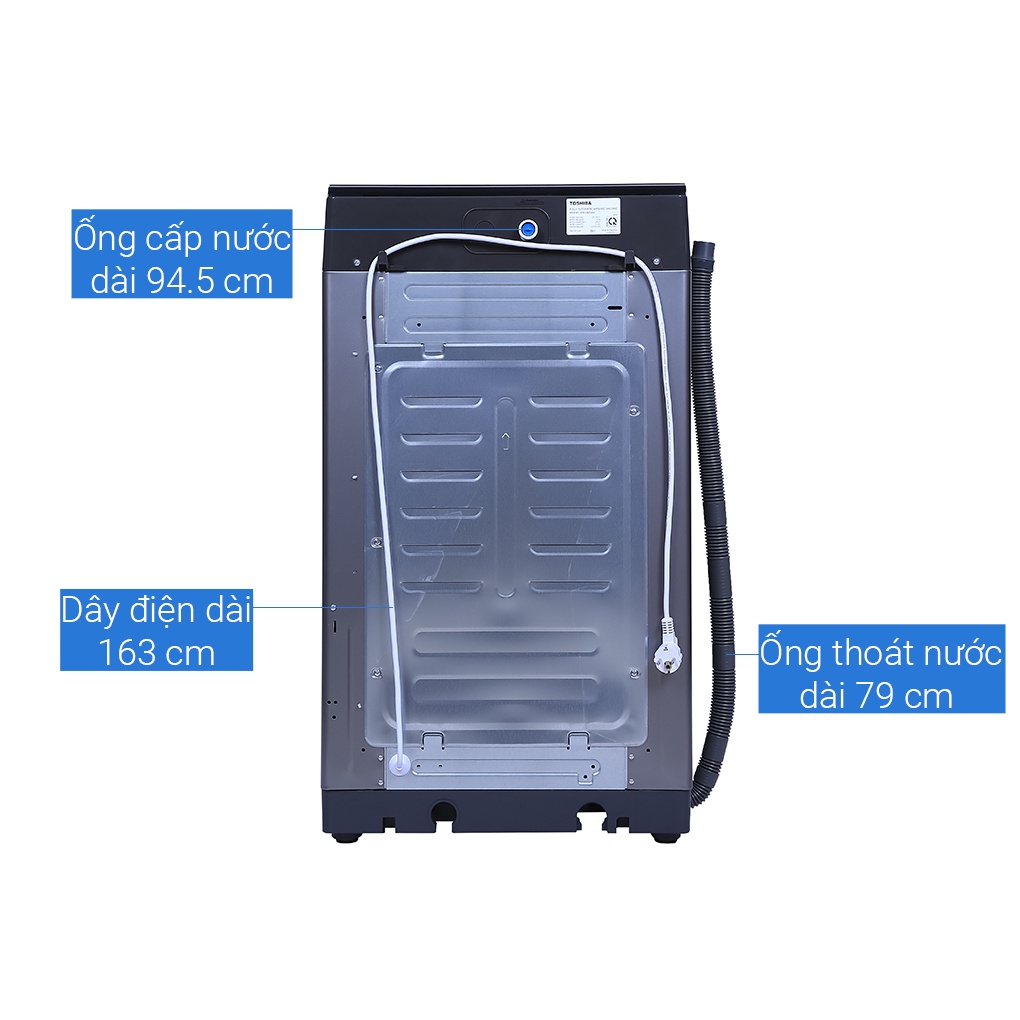 Máy giặt Toshiba 7 Kg AW-L805AV - Chức năng tự cân chỉnh tiết kiệm nước - Hàng chính hãng bảo hành 2 năm.