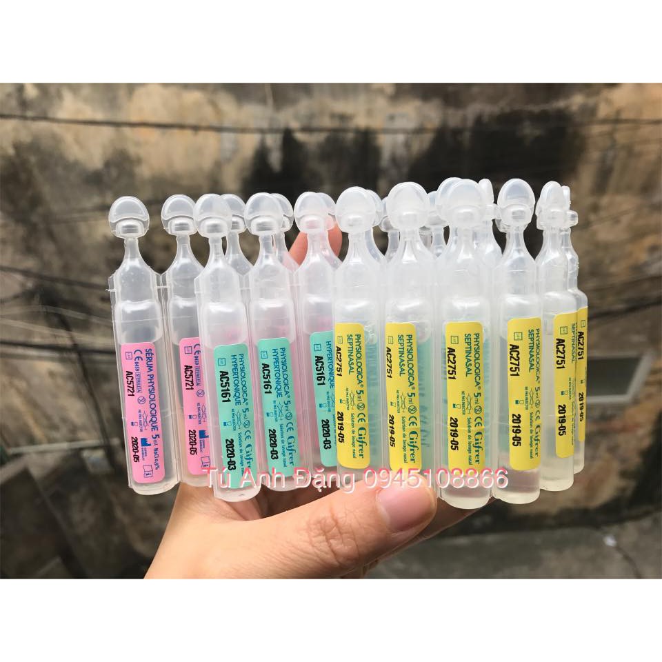 Muối gifrer xanh, vàng hoặc hồng physodose hoặc gifer (chát với shop) mix với nhau 5ml