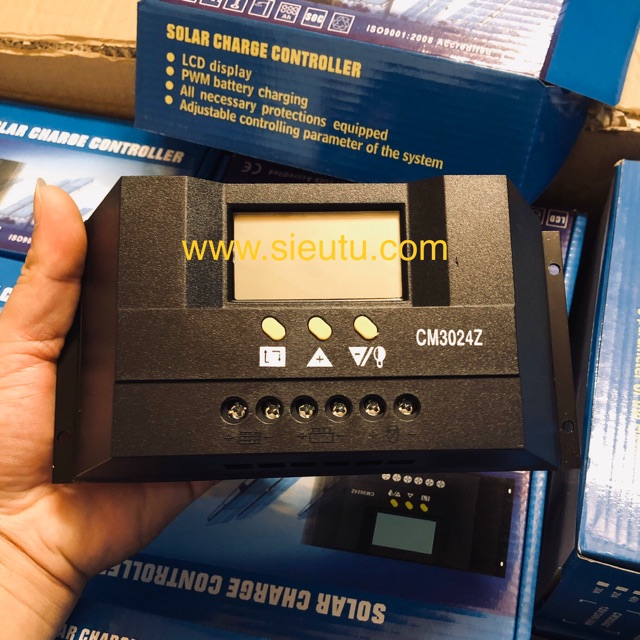 Bộ Sạc năng lượng mặt trời 30A hiển thị dòng sạc tản nhiệt nhôm khối
