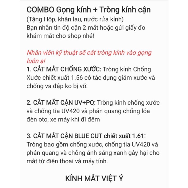 Gọng Kính Cận 5004 nhận cắt mắt cận viễn loạn