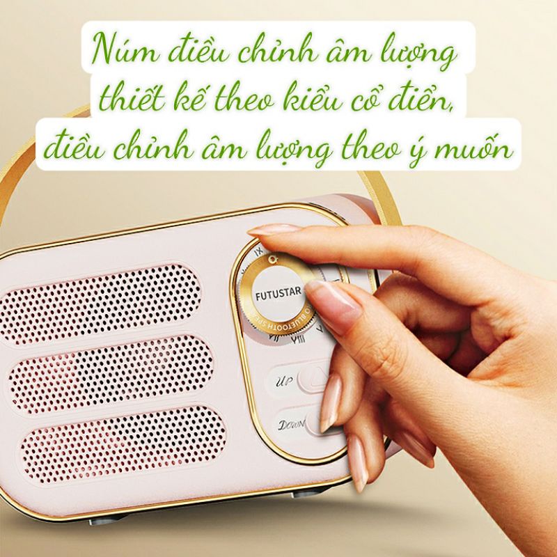 Loa Bluetooth Mini DooWoo DW13 kiểu dáng Retro, (Hỗ trợ sử dụng USB, cổng AUX, thẻ nhớ TF) Sử dụng DECOR rất đẹp