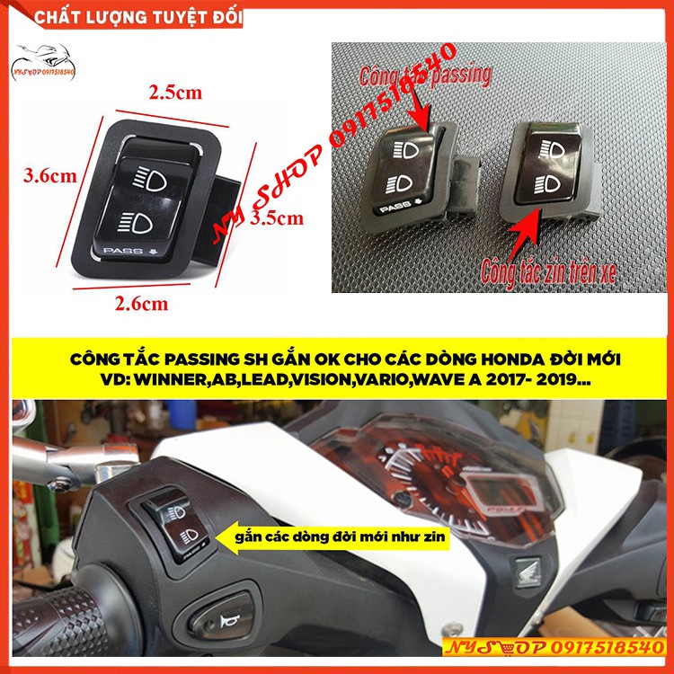 🍁 công tắc passing sh gắn cho mọi xe honda như ab, vision,lead,wave.. 🍁