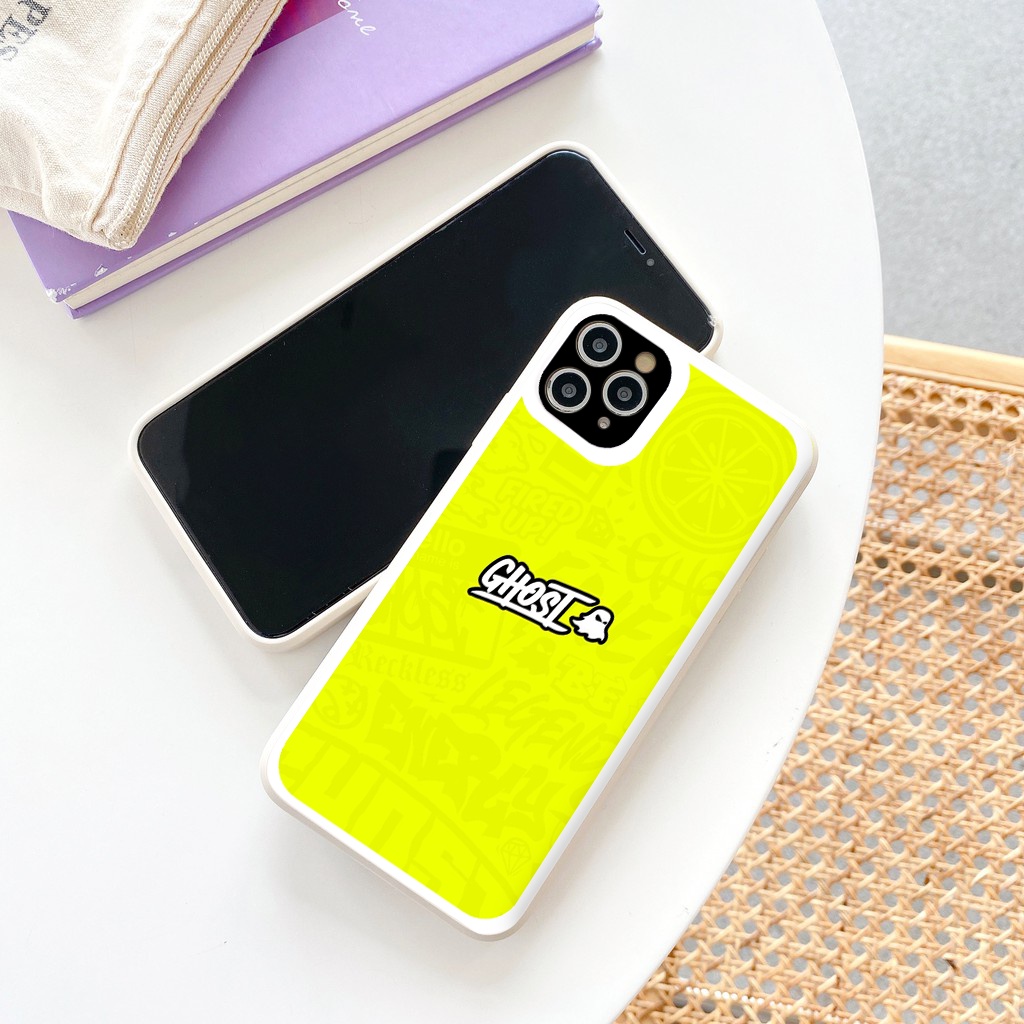 Ốp iphone - Ốp lưng iphone cạnh vuông viền camera Ghost dành cho ip 6 đến 14promax - ng153