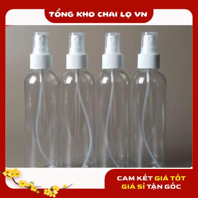 Chai Xịt Phun Sương ❤ Chai nhựa pet xịt phun sương 150ml,200ml,250ml, phụ kiện du lịch