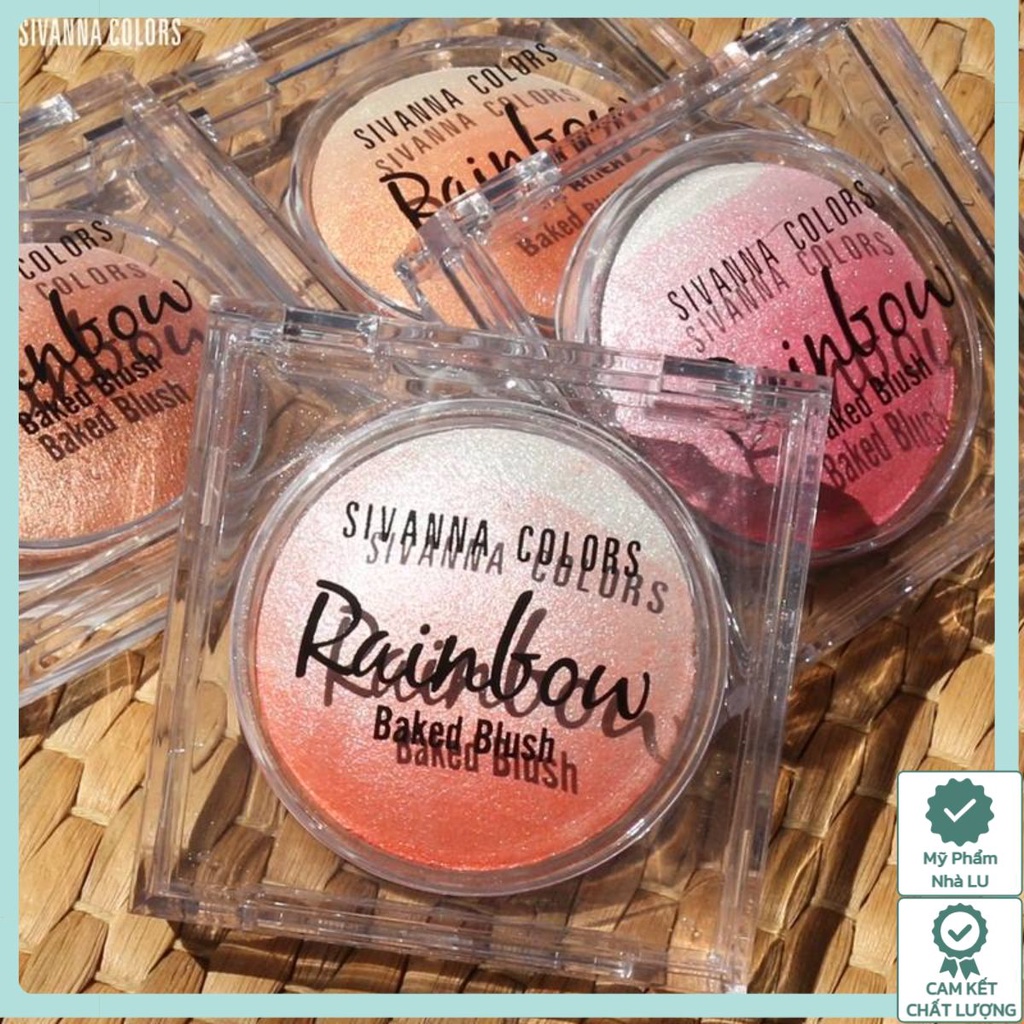Phấn Má Hồng Sivanna Colors Rainbow Baked Blush  HF370