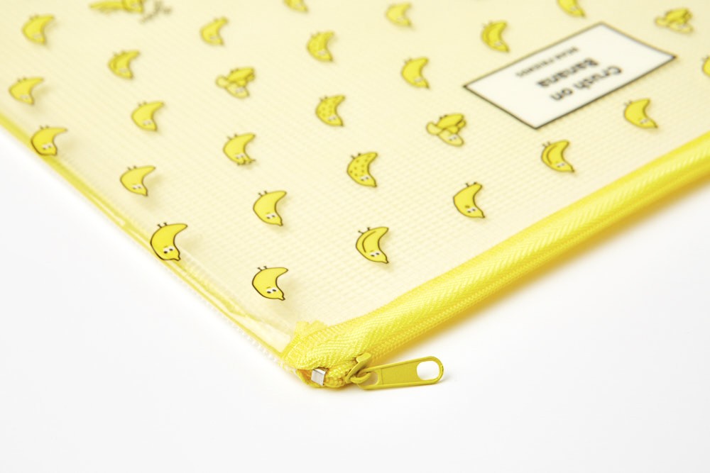 Túi Lưới ARTBOX Có Dây Kéo Họa Tiết Chuối Màu Vàng (Cỡ Lớn)