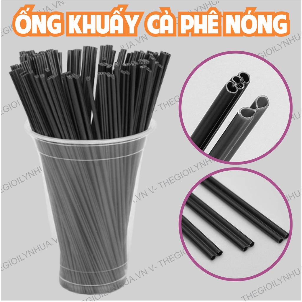 250 Ống Khuấy Cà Phê Nóng, Ống Hút Dẹt, Ống Hút Chịu Nhiệt 2 Tia Dùng Cho Các Loại Cà Phê Nóng