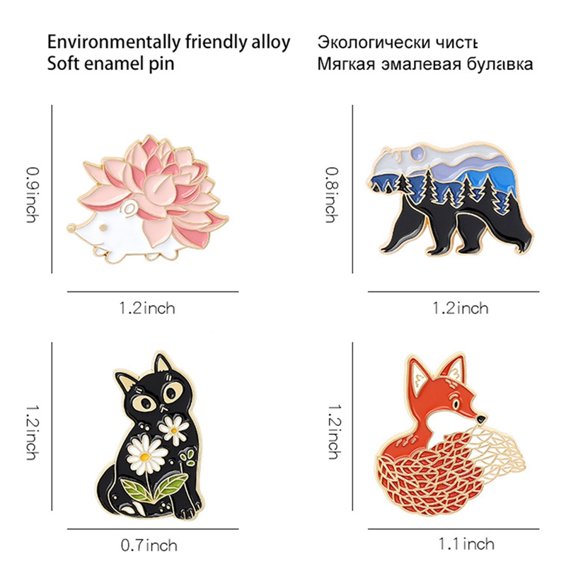 flowersqueen Ghim Cài Áo Hình Động Vật Ngộ Nghĩnh Đáng Yêu