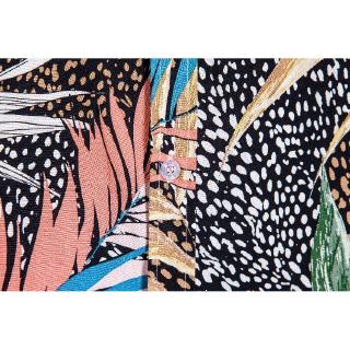 Tropical Men's Tropical Tree Leaf Pattern Print Short Sleeve Shirt
