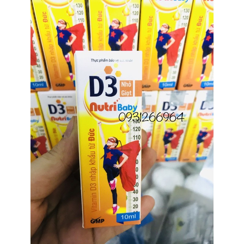 Vitamin d3 nhỏ giọt nutribaby 10ml