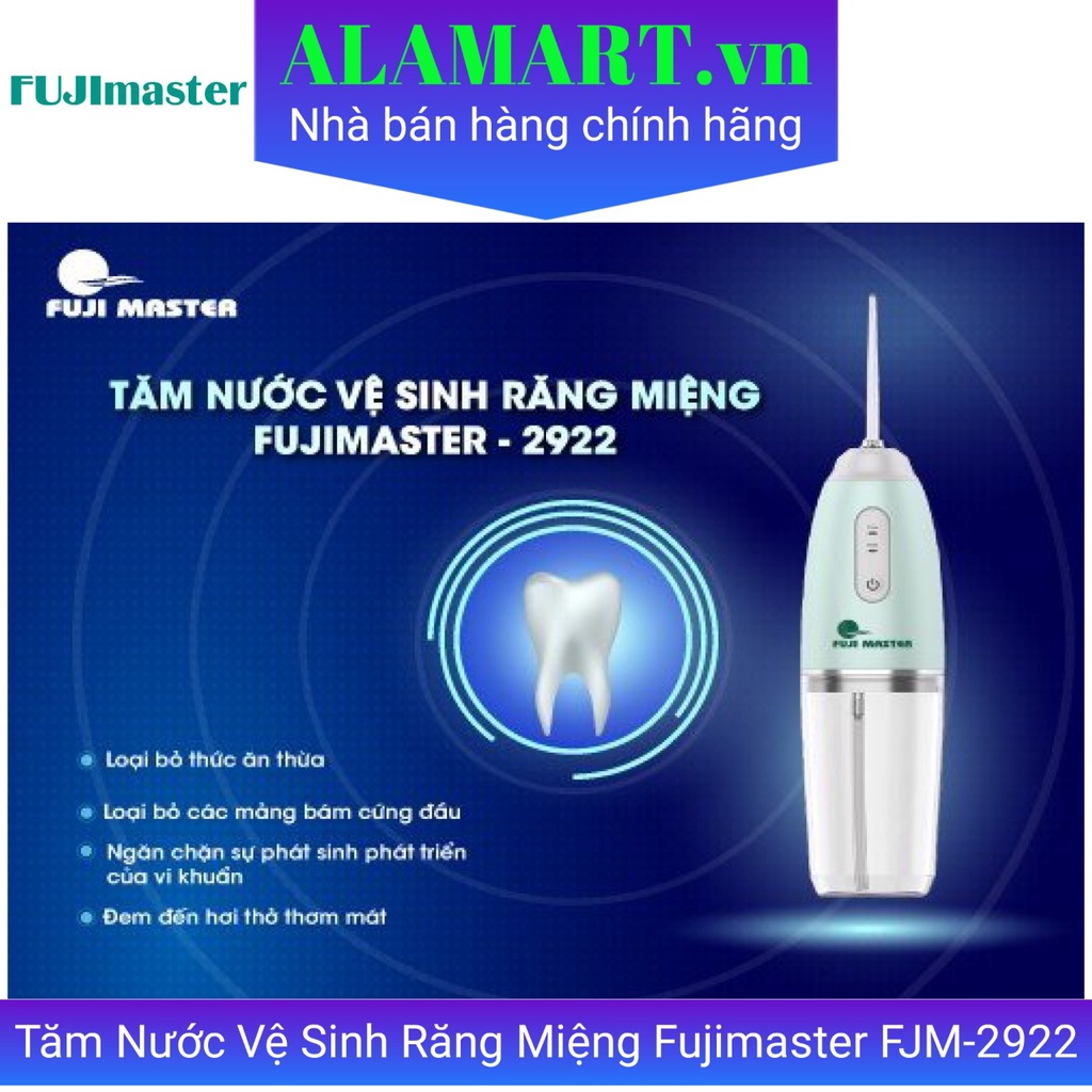 Máy tăm nước cầm tay vệ sinh răng miệng Fujimaster FJM-2922 3 chế độ (Tặng 4 đầu vệ sinh) - bảo hành 12 tháng