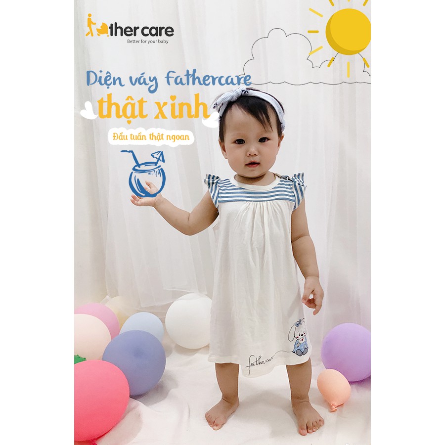 Váy Tay Hến FatherCare trẻ em - In Hình Thỏ FC658