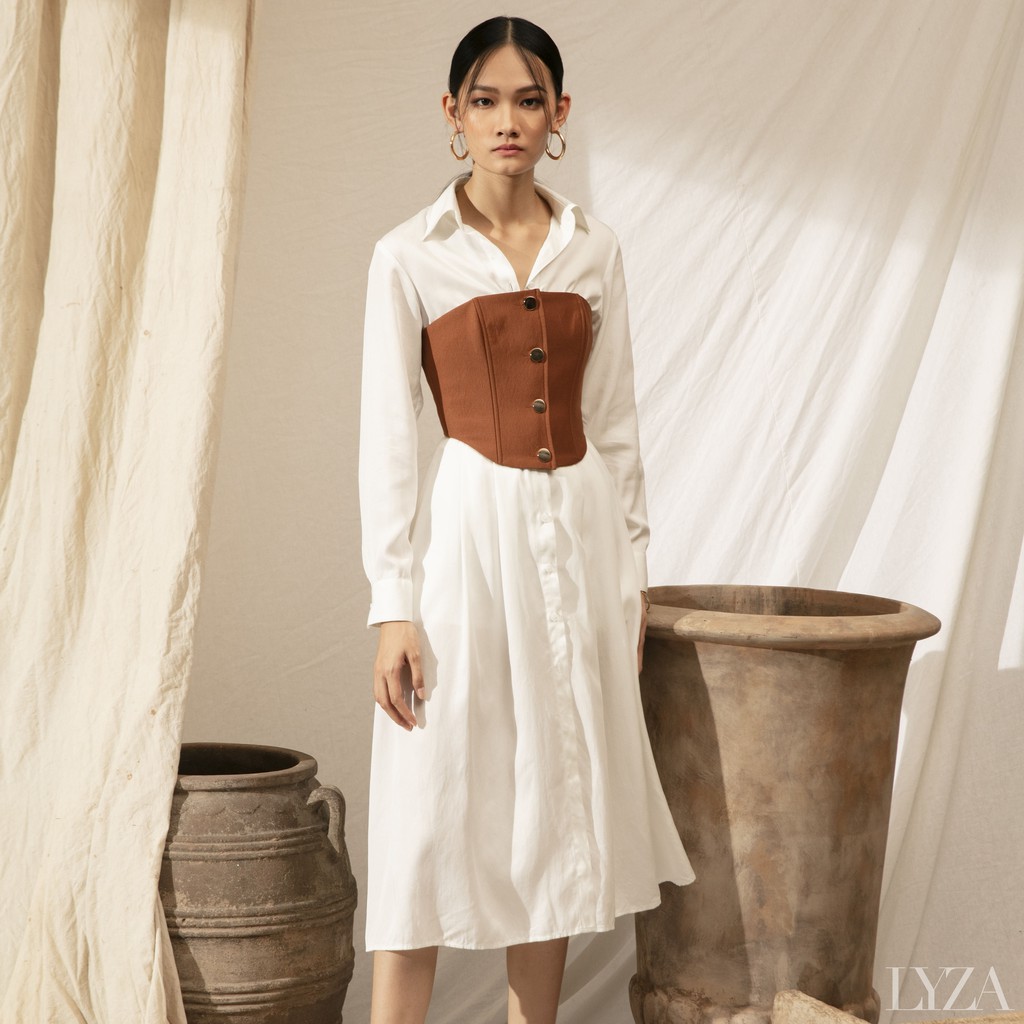 LYZA - Set áo sơ mi kèm corset