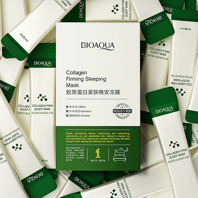 Mặt Nạ Ngủ Bioaqua Collagen Firming Sleeping Masck (Hộp 20 Gói)