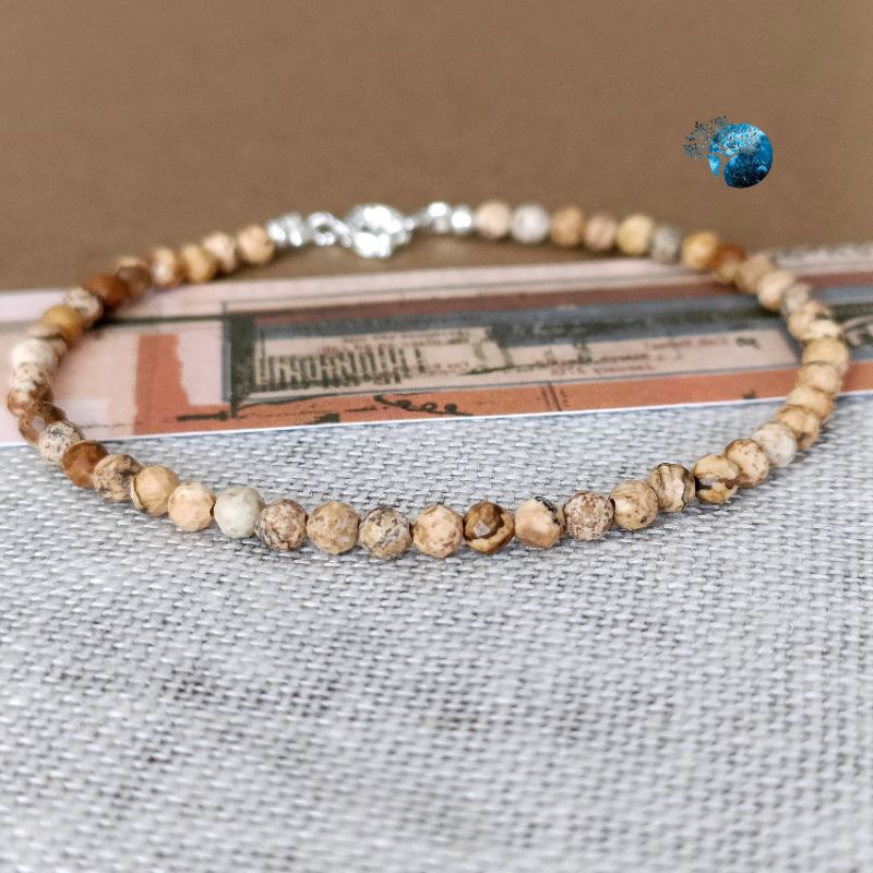 Vòng tay đá picture jasper 2.5mm