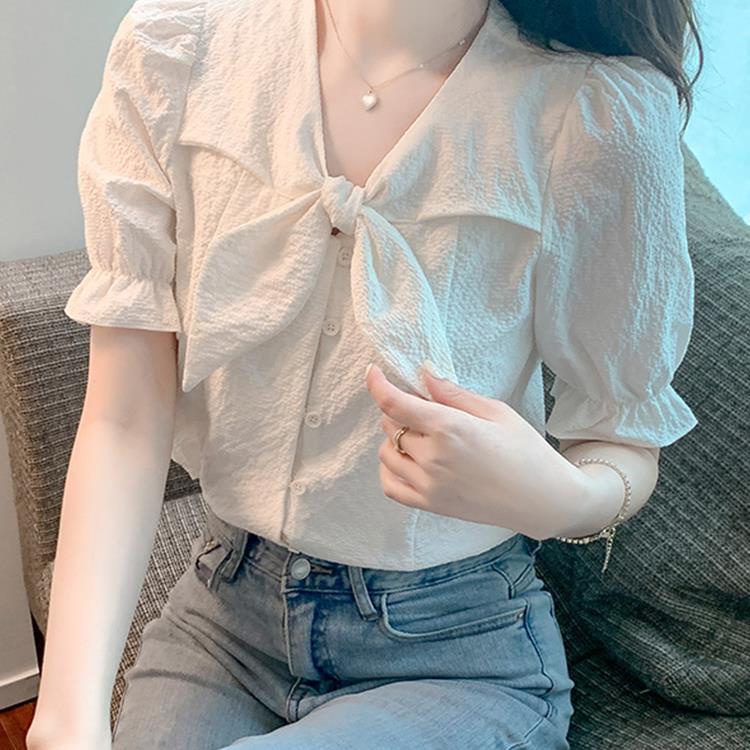 Áo Voan Ngắn Tay Thời Trang Mùa Hè Phong Cách Phương Tây