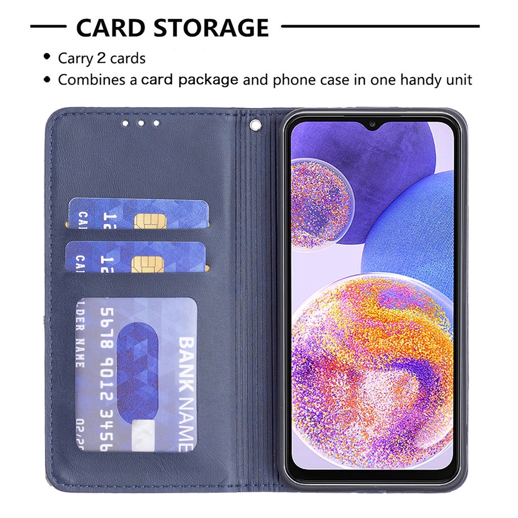 Vỏ Bao Da Điện Thoại Kiểu Ví Gập Nam Châm Có Ngăn Thẻ Cho samsung galaxy a25 a05s a05 a24 a54 a34 a14 m34 Ốp