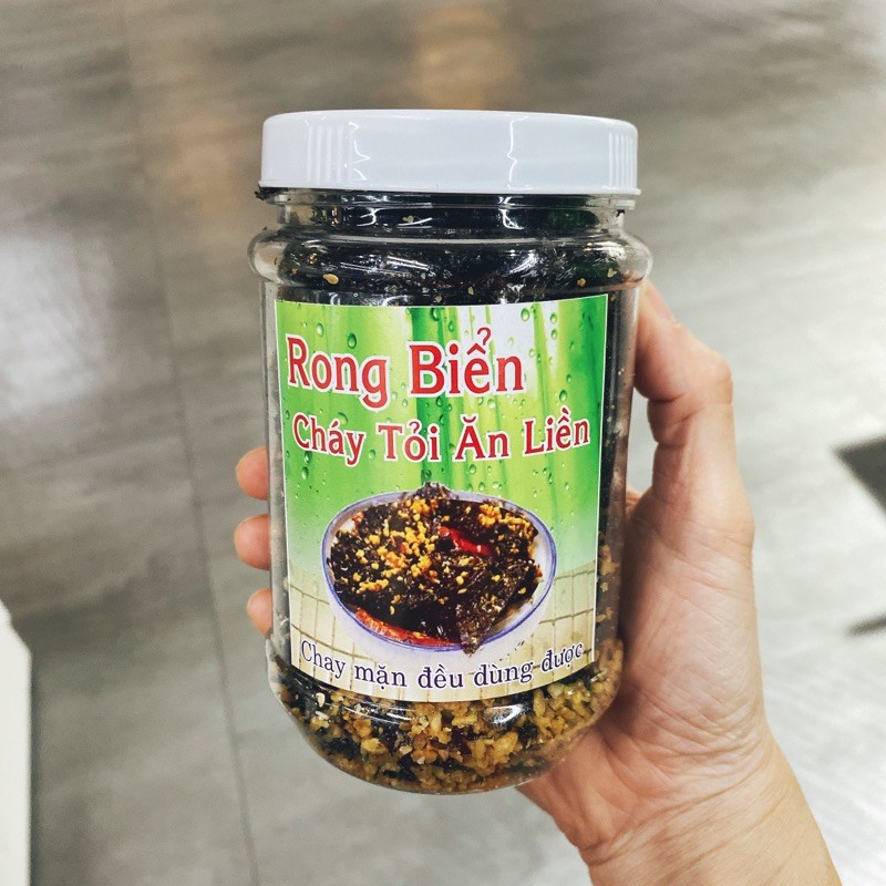 Khoảng 60gram Rong biển cháy tỏi ăn liền